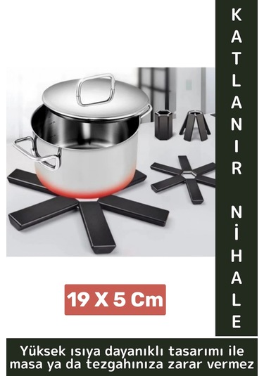 Yüksek Isıya Dayanıklı Kaymaz Yapışmaz Tencere Tava Masa Tezgaha Zarar Vermez Katlanabilir Nihale Çok Renkli