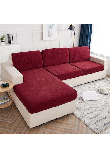 Şarap Kırmızısı Su Geçirmez Kanepe Koltuk Minderi Oturma Odası İçin Kapakları Koruyu Şezlong Jakarlı Kanepe Koltuk Örtüsü 56581189