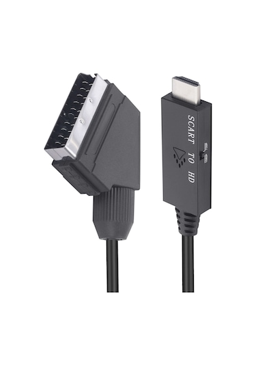 Sones Scart - Hdmı Uyumlu Dönüştürücü Video Ses Adaptör Kablosu Siyah