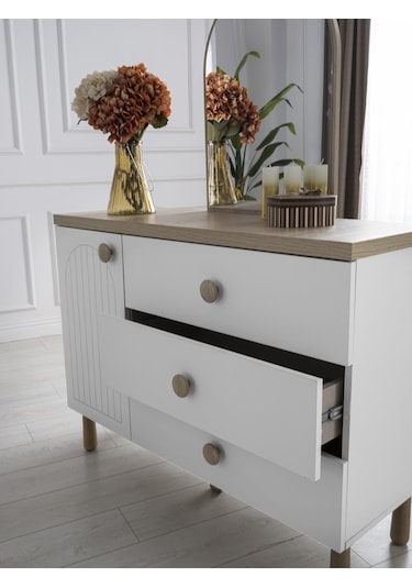 Dejavu Modern Çekmeceli Aynalı Şifonyer 120cm