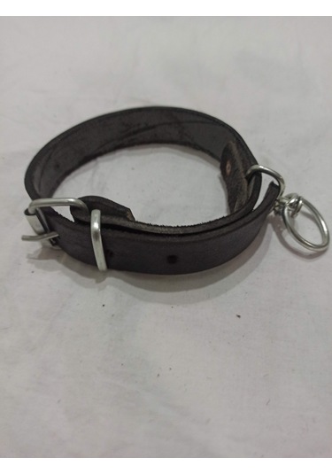 Kozaklı Küçük Irk Deri Köpek Tasması Siyah 50 x 3 CM Siyah