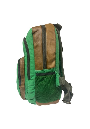 Kaliteli Siyah Vintage Salaş Baskılı Disayn Günlük Gezi Okul Sırt Çantası Revilla Bag 28x38cm Yeşil