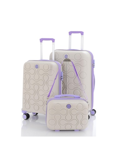 Mçs Polipropilen 3lü Valiz Seti Orta & Kabin & Makyaj V376 S23sy1000052-set 10729 3'lü Set Çok Renkli