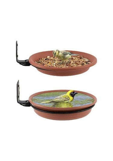 Pazly Spot İkinci Saç Patlayıcı Açık Kuş Yemliği, 2 Disk Ve 2 Braket, Ağaca Asılabilir, Sinek Kuşu Yemliği