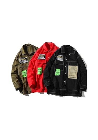 Pasifix Erkekler İçin Uzun Kollu Gömlek Ceket 001