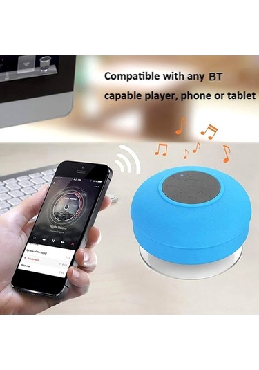 Supermarket1 Su Geçirmez Mini Bluetooth Hoparlör - Duvar Ve Araç İçin, Type-c Şarj, Düşük Enerji Kullanımı