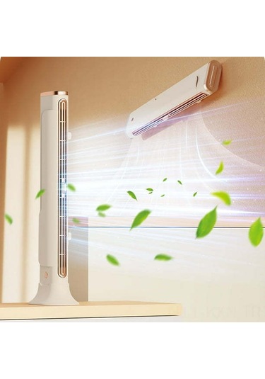 Kosona Beyazsı, Bataryalı Usb Konveyörsüz Duvarüstü/ofis Fanı - Yumuşak Rüzgar, Geniş Açı, Düşük Gürültü Bej