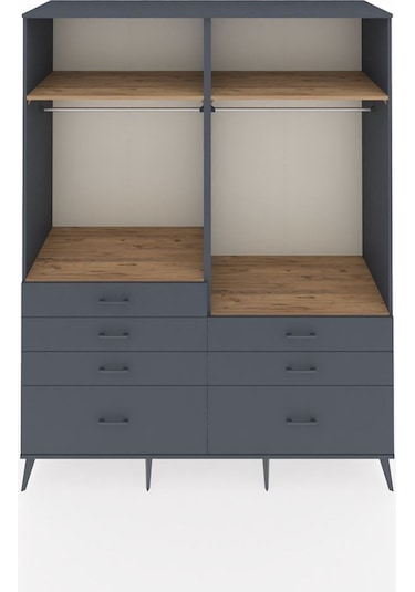 Kronos Gardrop 4 Raflı 7 Çekmeceli 2 Askılı 176x59x221 Antrasit-çam/antrasit Çam/antrasit Kronos Gardrop 4 Raflı 7 Çekmeceli 2 Askılı 176x59x221 Antrasit-çam/antrasit Çam/antrasit