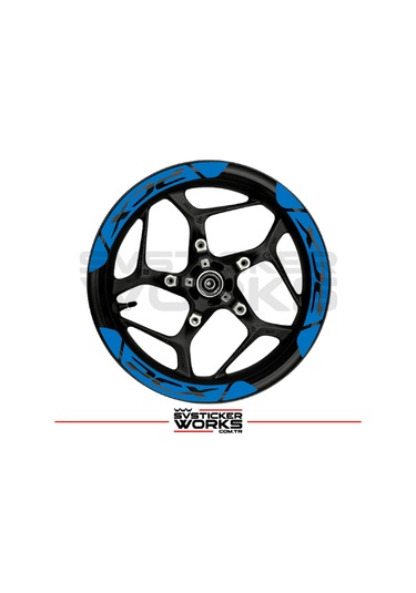 Honda Pcx Jant Şeridi Geniş Sticker Dıştan İçe Kaliteli Yüksek Yapışkanlı Sticker Mavi