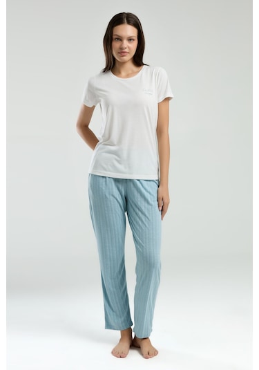 Pierre Cardin Kadın Beyaz Pijama Takımı Pc8997-s-v2 Beyaz