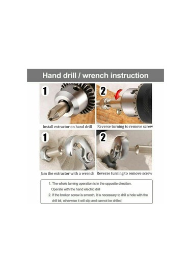 Tangshopping Le 5 Adet Hasarlı Vida Çıkarıcı Kaldırma Seti 5 Boyutları Güçlü Kavrama Vidaları Cıvata Özü Matkap Ucu Araçları