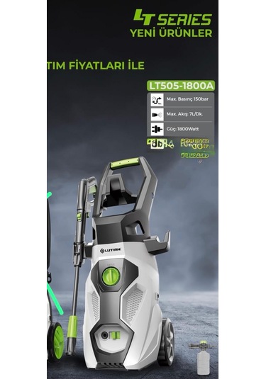 Lutian LT505 1800W 150 Bar Basınçlı Yıkama Makinesi