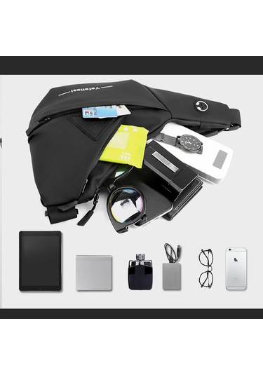 Erkek Omuz Çantası, Büyük Kapasiteli, Su Geçirmez Omuz Çantası, Göğüs Çantası/sırt Çantası/omuz Çantası/seyahat Çantaları, Dış Mekan Kullanımı İçin Hırsızlığa Karşı Dayanıklı Omuz Çantası