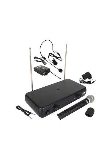 Lastvoice Lm-102ey Çiftli El Yaka Headset Vhf Telsiz Kablosuz Mikrofon