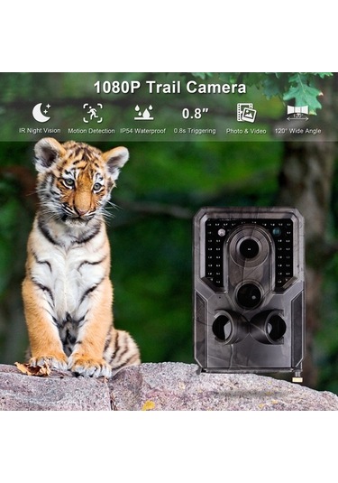 Dancemonkey Andoer Yaban Hayatı Kamerası - 1080p, 120 Açıklık, 0.8s Tetikleme, Ir Gece Görüşü, Ip54 Su Geçirmez, 32gb Harici Bellek, 1/4 Arayüz Çok Renkli