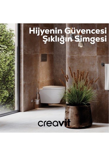 Creavit PL18810 Planet Tuvalet Fırçalığı Krom