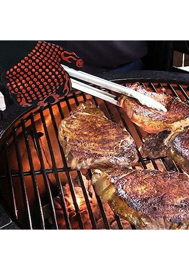 Ximistore9 800 C Isı Dayanıklı Mutfak Eldiveni - Mavi 26cm 2'li Paket - Barbekü, Pişirme Ve Fırın Koruması Çok Renkli