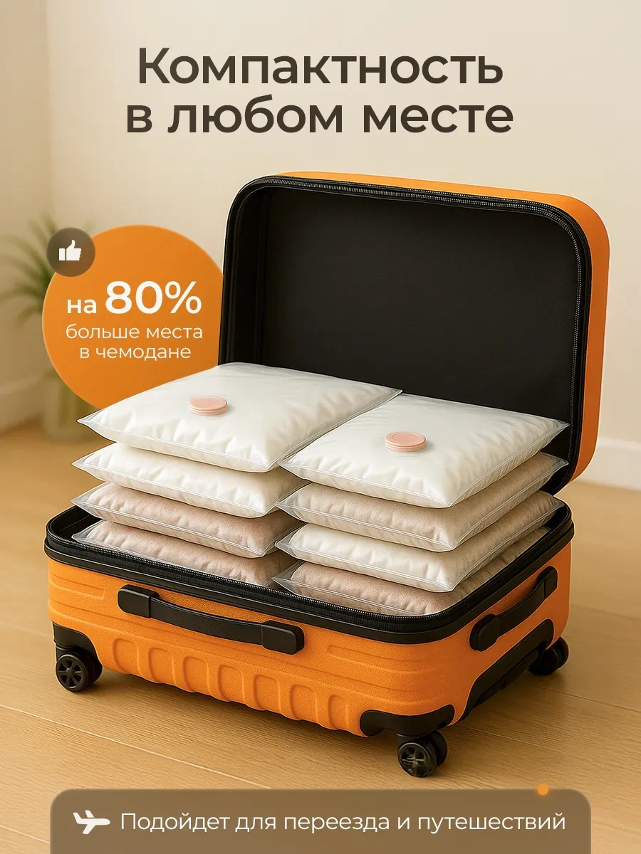 Techhouse Kıyafetler Ve Eşyalar İçin Vakumlu Torbalar 10 Adet 116833800