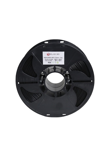 Elas Hyper ABS Filament Siyah 1.75 MM 1Kg
