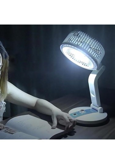 Ruicoo "taşınabilir Usb Şarjlı Fan & Gece Lambası - Ayarlanabilir Hız Ve Parlaklık" Mavi