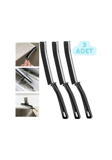 3 Adet Çok Amaçlı Detay Temizlik Fırçası Banyo Lavabo Mutfak İnce
