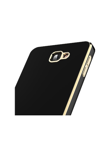 Samsung Galaxy Uyumlu J7 Prime Kılıf Zore Kenarı Gold Renk Silikon Bark Kapak