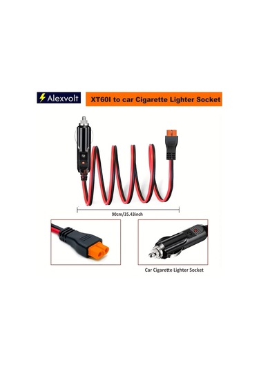Xuweiwei 1.8m/6ft 12awg Sigara Çakmağı Erkek Xt60ı Dişi Bağlantı Kablosu Mat Kaplama Batarya Şarj Cihazı Uyumlu