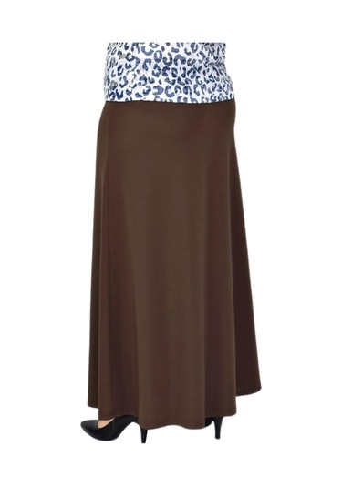 Kadın Uzun Lastikli Kalem Etek Bgl-st04727 Açık Kahverengi
