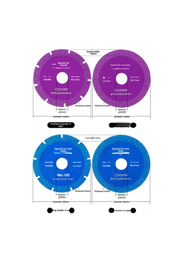 Springsun Profesyonel Mermer Ve Seramik Kesici: Ultra İnce Diamantlı Testere Φ110 10 U Diş , Kuru Kesim, Kenar Kırpma Olmadan, Kaynakta Verimli