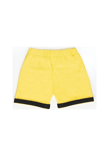 Denokids Mushi Sarı Erkek Çocuk Gabardin Şort Çok Renkli