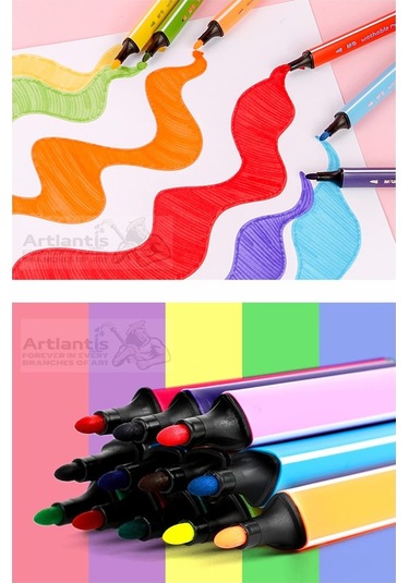 Jumbo Üçgen Keçeli Kalem 10 Renk Plastik Kutu Fixpoint 10 Lu Jumbo Keçeli Kalem Canlı Renkler Plastik Kutu