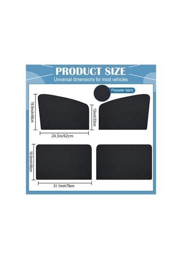 Novahub 4 Parça Araç Gölgelik Seti: Uv Ve Gizlilik Koruyan Pratik Manyetik Perdeler