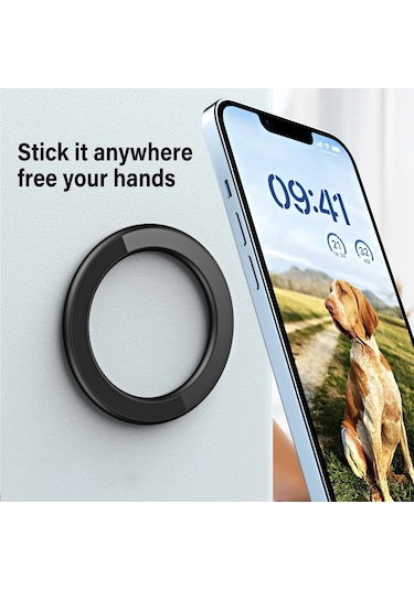 Güçlü Manyetik Halka Duvar Cep Telefonu Tutucu Duvar Braketi Araç Telefonu 2pcs Blue Mavi