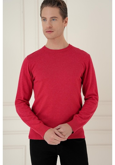 Tr 875 Slim Fit Kırmızı Klasik Triko Kırmızı