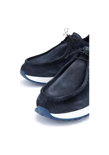 Tamer Tanca Erkek Hakiki Deri Lacivert Süet Casual Ayakkabı 537 3434 Erk Ayk Y24 Lacı Suet Lacivert