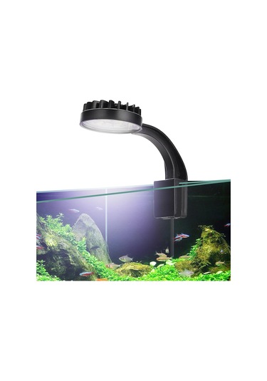 Sones 220v 5w Mavi Beyaz Akvaryum Led Klipsli Işık, 12 Led'li Usb İle Çalışan Mini Balık Tankı Işığı, Su Bitkileri, Su Çimleri Ve Küçük Tanklar İçin Siyah