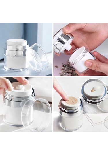 Hava Pompalı Doldurulabilir Vakumlu Krem,fondoten Sıvı Kozmetik Ürün Şişesi Çok Renkli