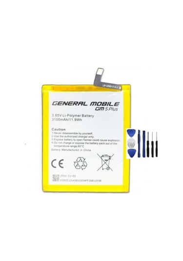 Senalstore General Mobile Gm5 Plus Pil Batarya Ve Tamir Seti