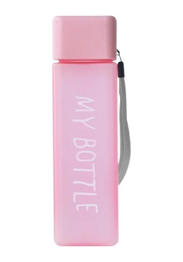 Tcherchı Kapaklı Küçük Kare Plastik Su Bardağı Taşınabilir Sızdırmaz Beyaz Iw5tj5 Pembe