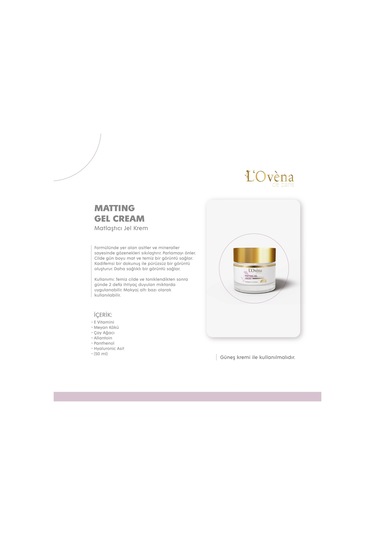 Lovena De Paris Matlaştırıcı Gel Cream 50 ML