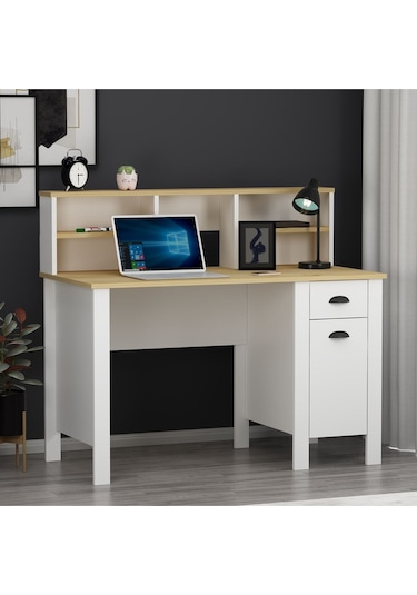 Plus Çalışma Masası Bilgisayar Masası Beyaz / Safirmeşe