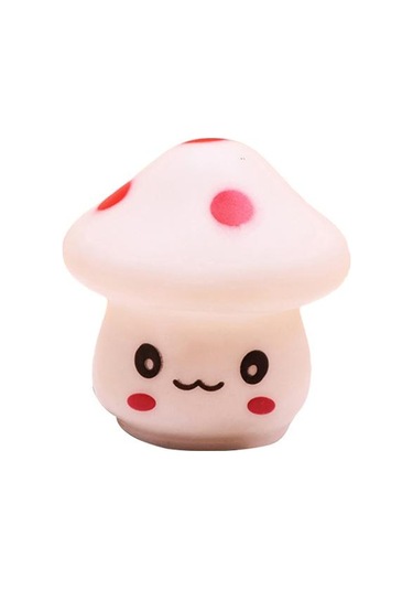 Beyaz Gece Lambası Fantastik Sevimli Vinil Mantar Masa Dekoru İçin Led Işık Beyaz