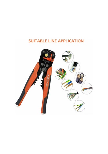 Yaleker 8 İnç Çelik Tel Soğurucu - İzolasyon Kestiği Ve Presleme Aracı, Oranj Rengi, Tek El İşlemi