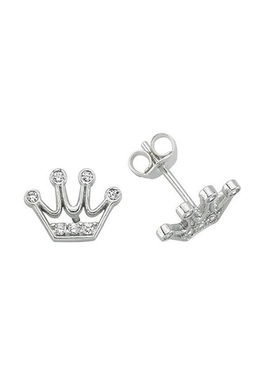 Kral Tacı Taşlı Kolye Küpe Yüzük Kadın Üçlü Gümüş Set Yst15