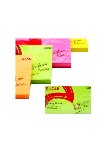 Eagle 75 X 125 MM Neon Yapışkanlı Not Kağıdı 100 Yaprak Yeşil 655N