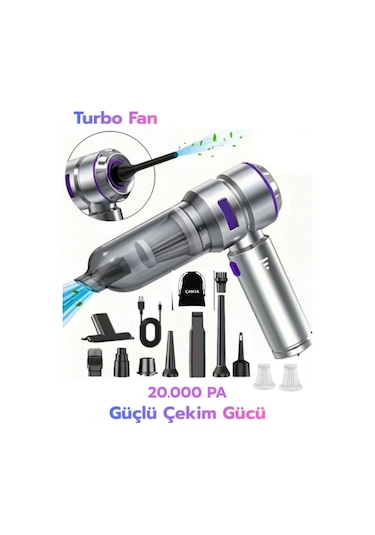 Leerfei Hl-121 Araç Süpürgesi 20000pa Yüksek Emiş Gücü, 6000mah Batarya,