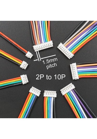 1 Kit Önce Ön Silikon Konektörleri Ve Jst Zh 1.5 Konektör 160mm 6.3 İnç İle Uyumlu Kablolar