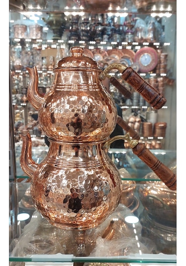 Bakır Çaydanlık & Bakır Demlik El Dövmesi Dövme Desenli
