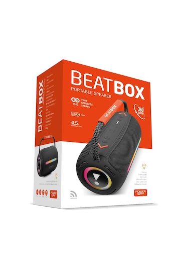 Powerway Beatbox Led Işıklı USB SD Aux FM Radyo Bluetooh Hoparlör
