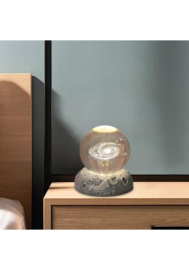 Homyl Yatak Odası Oturma Başucu Için Kristal Top Gece Lambası Samanyolu Çok Renkli